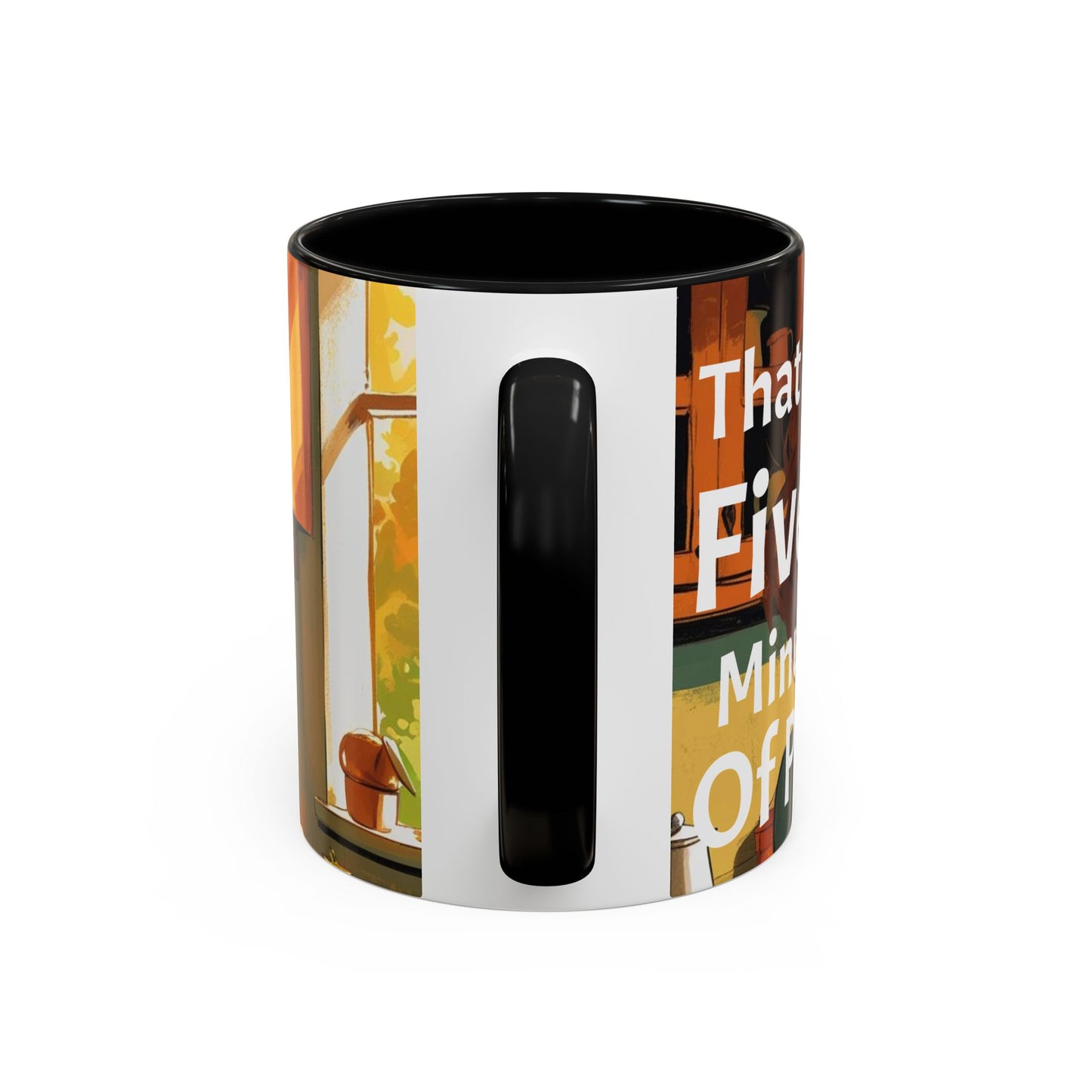 Cozy Accent Coffee Mug | Perfect for Home, Gift, saying, “That look, five minutes of peace”