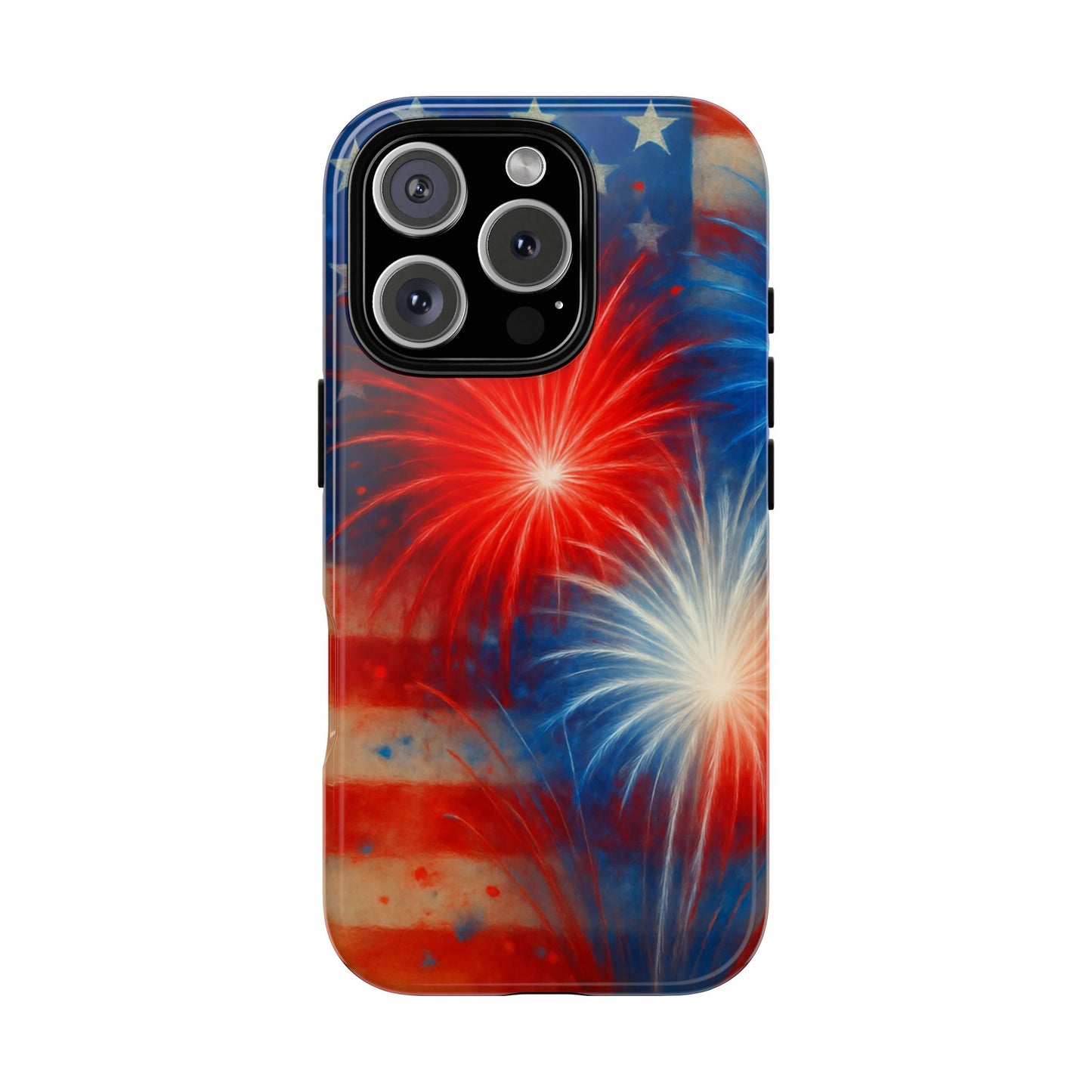 Patriotic Phone Case with Fireworks Design | Tough Cases, USA Holiday, Independence Day, Gift for Friends, Custom Cell Cover