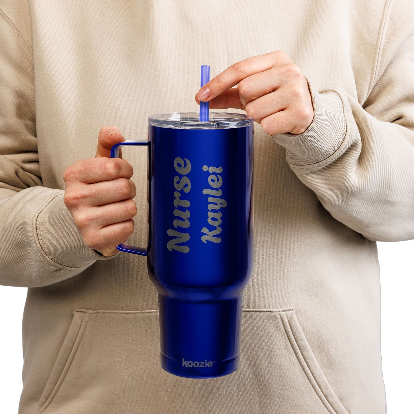 Personalized 40oz Insulated Tumbler for Nurses, Custom Engraved Drinkware, Gift for Healthcare Workers, Travel Mug for Hot/Cold Beverages, Custom Engraved Insulated Tumbler