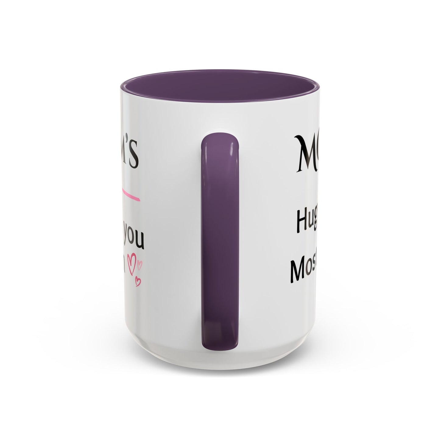 Cozy Accent Coffee Mug, 8 colors | Perfect Gift for Mom, saying, “Hugs solve most problems”, and a Thank you message face her!