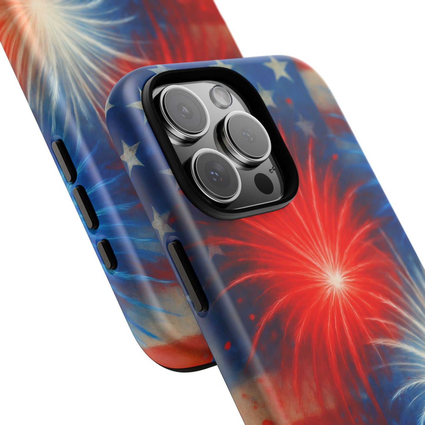 Patriotic Phone Case with Fireworks Design | Tough Cases, USA Holiday, Independence Day, Gift for Friends, Custom Cell Cover