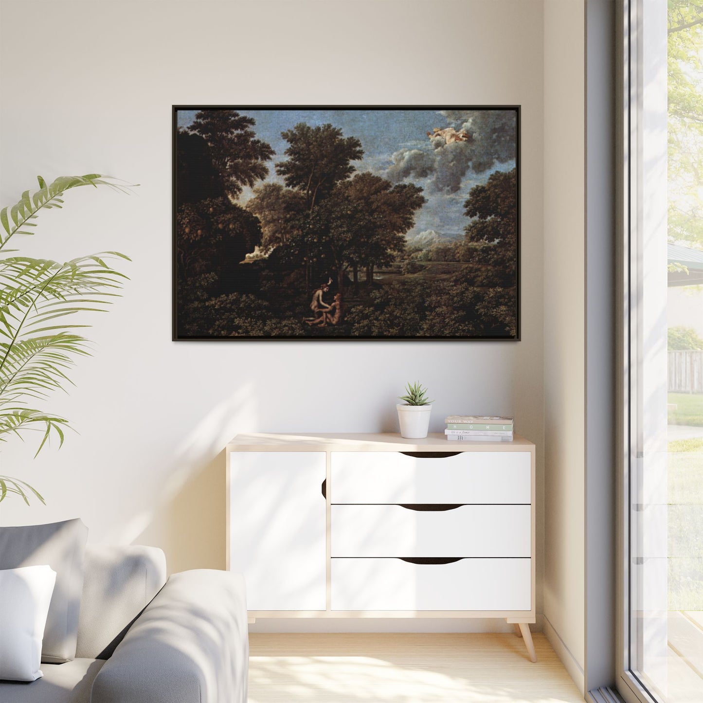 Canvas Framed Print Art - Le Printemps by Pierre-Auguste Cot