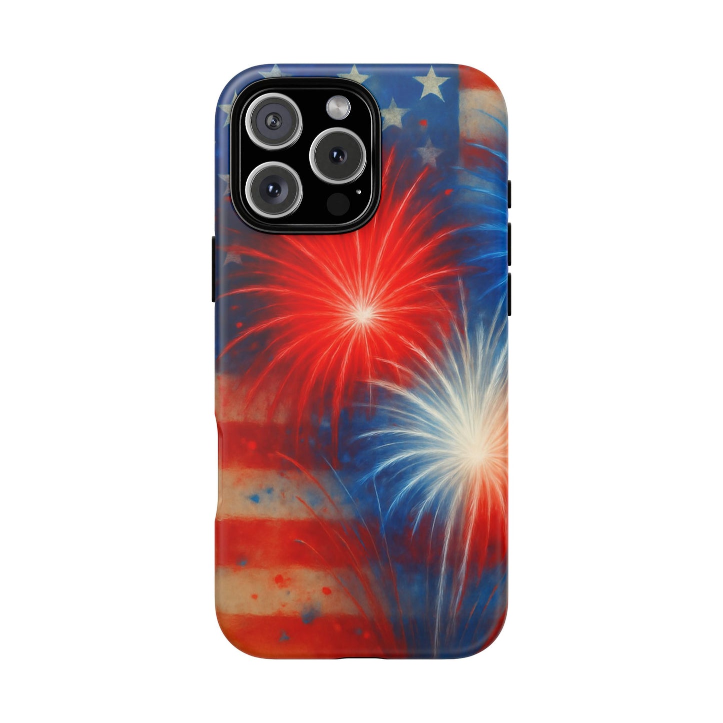 Patriotic Phone Case with Fireworks Design | Tough Cases, USA Holiday, Independence Day, Gift for Friends, Custom Cell Cover