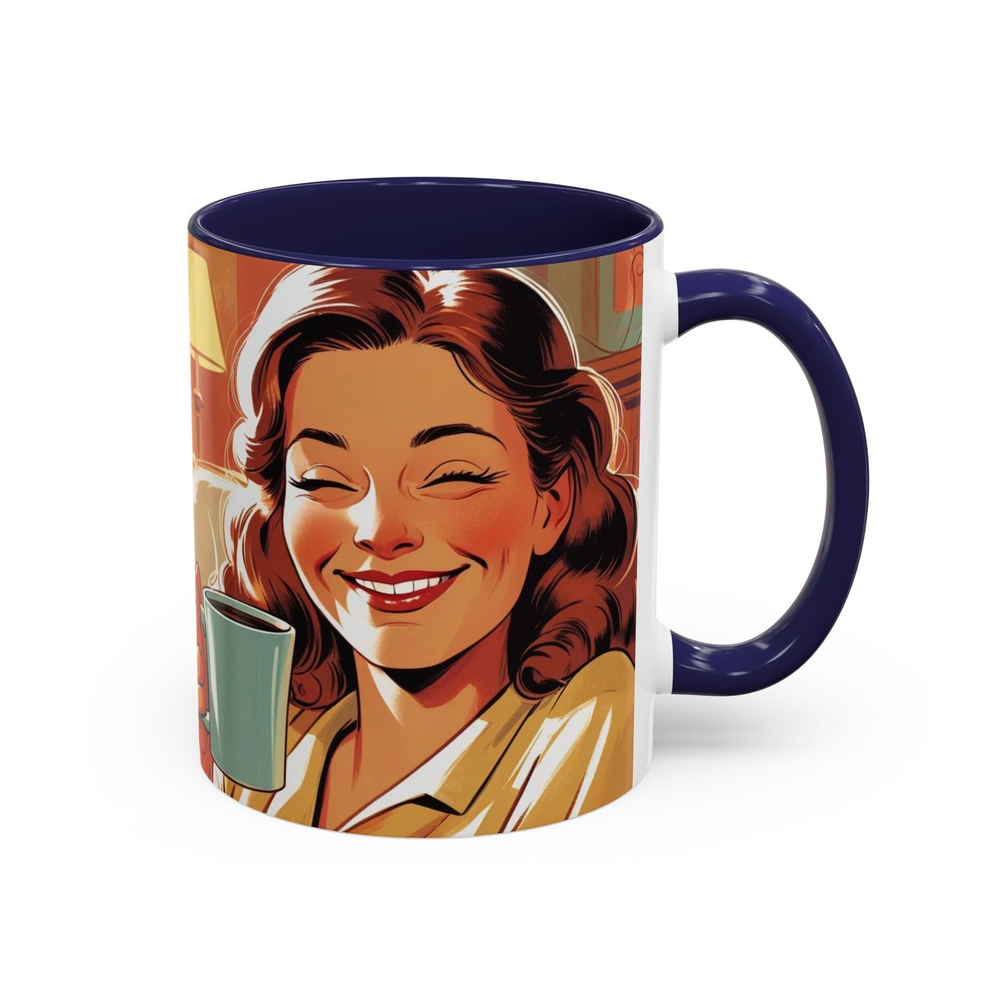Cozy Accent Coffee Mug, 8 colors | Perfect Gift for Mom, saying, “This might be Wine .. or Coffee”, and saying Thank you facing her!
