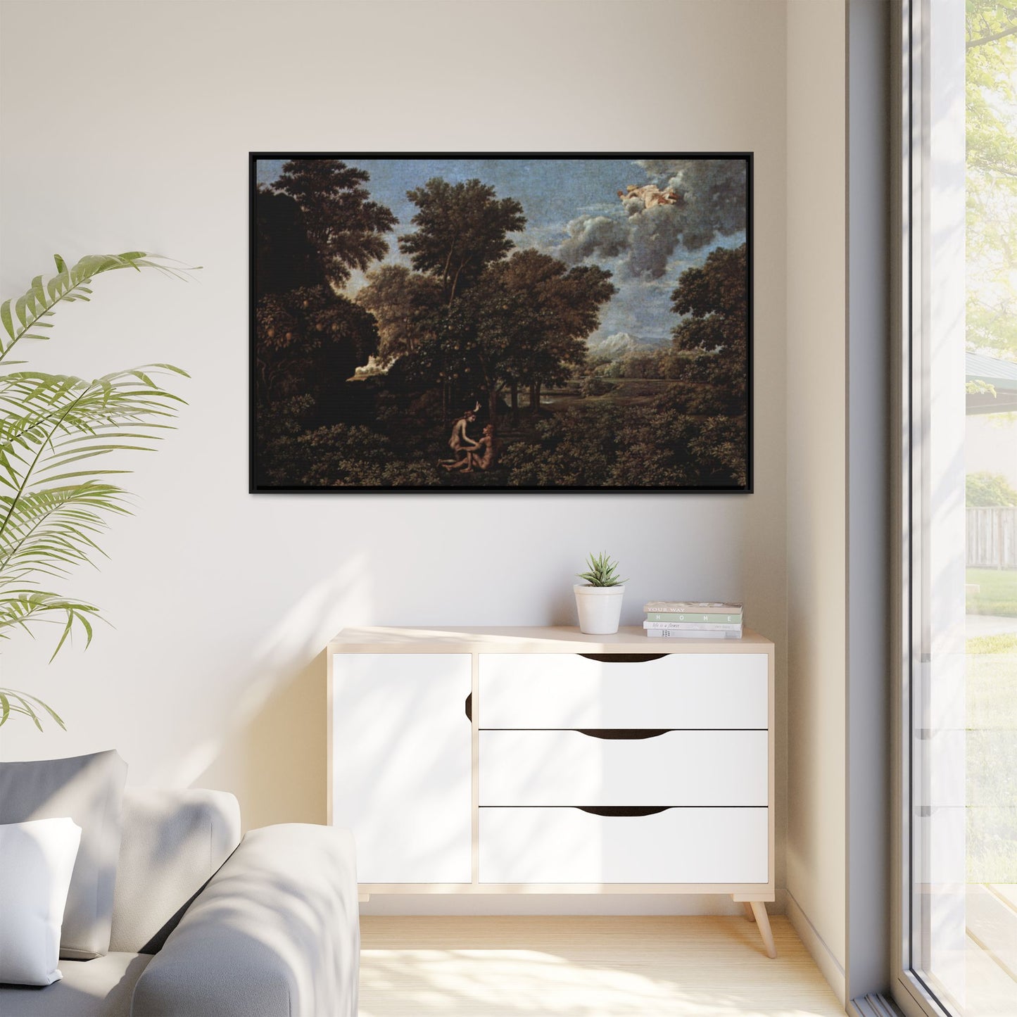 Canvas Framed Print Art - Le Printemps by Pierre-Auguste Cot