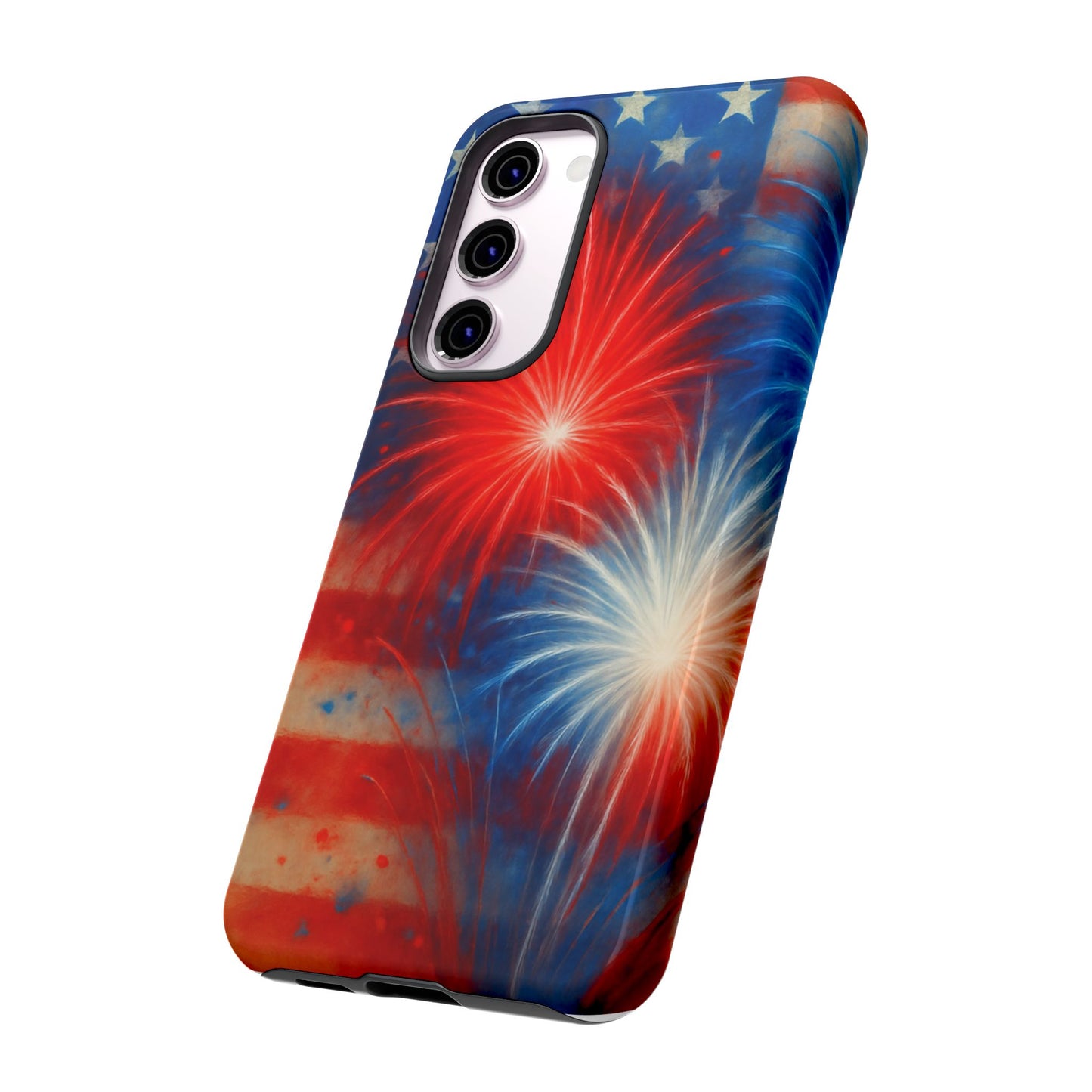 Patriotic Phone Case with Fireworks Design | Tough Cases, USA Holiday, Independence Day, Gift for Friends, Custom Cell Cover