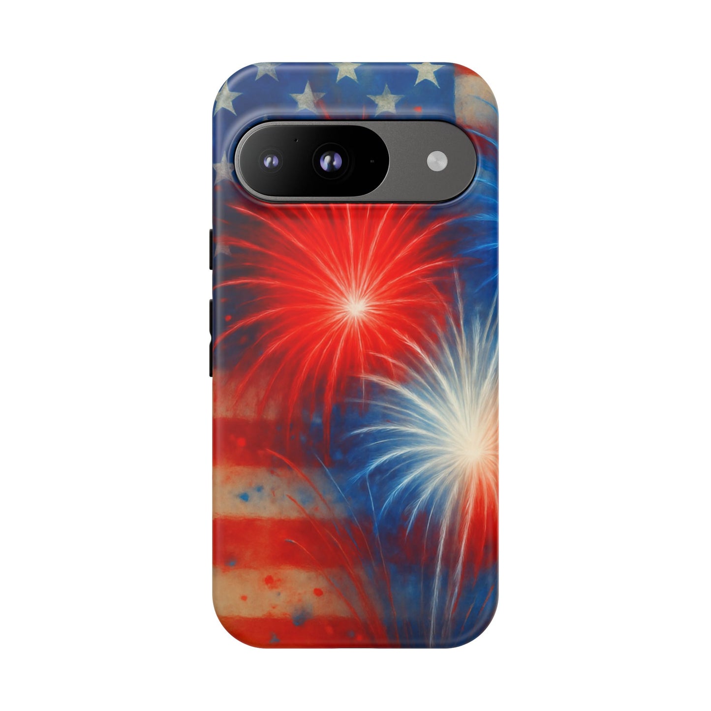 Patriotic Phone Case with Fireworks Design | Tough Cases, USA Holiday, Independence Day, Gift for Friends, Custom Cell Cover