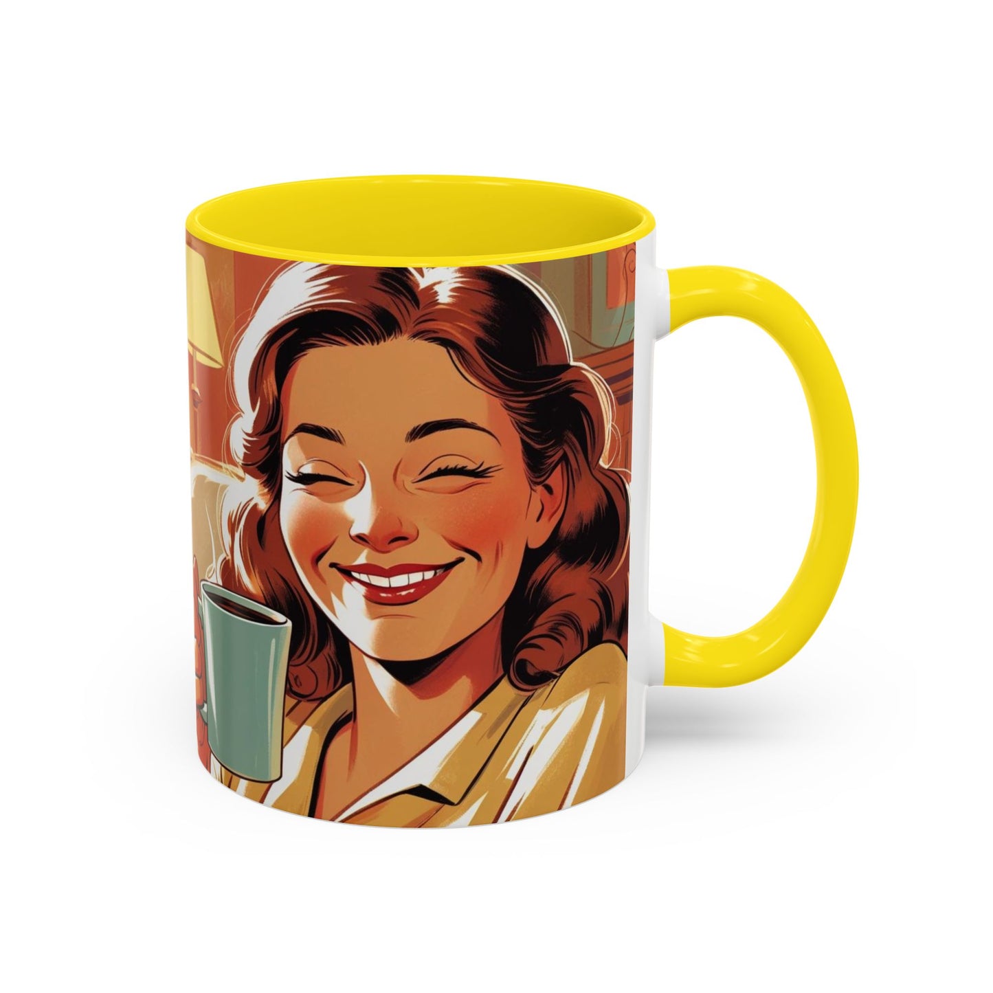 Cozy Accent Coffee Mug, 8 colors | Perfect Gift for Mom, saying, “This might be Wine .. or Coffee”, and saying Thank you facing her!