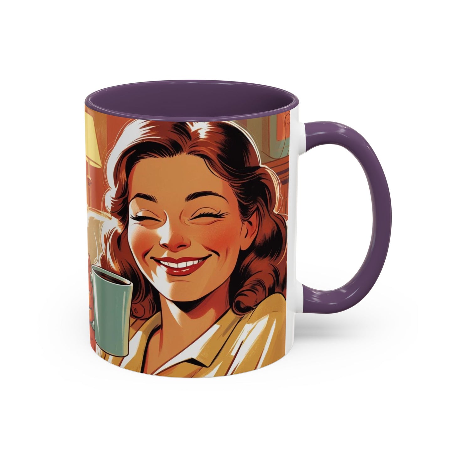 Cozy Accent Coffee Mug, 8 colors | Perfect Gift for Mom, saying, “This might be Wine .. or Coffee”, and saying Thank you facing her!