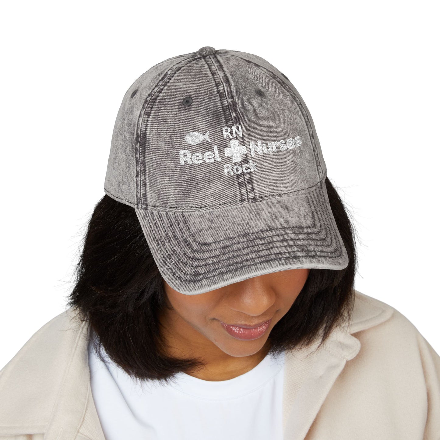 Embroidered Vintage Cap, Red Nurse Baseball Style Hat for RN Gifts and Healthcare Workers, Mommy Hugs Embroidery
