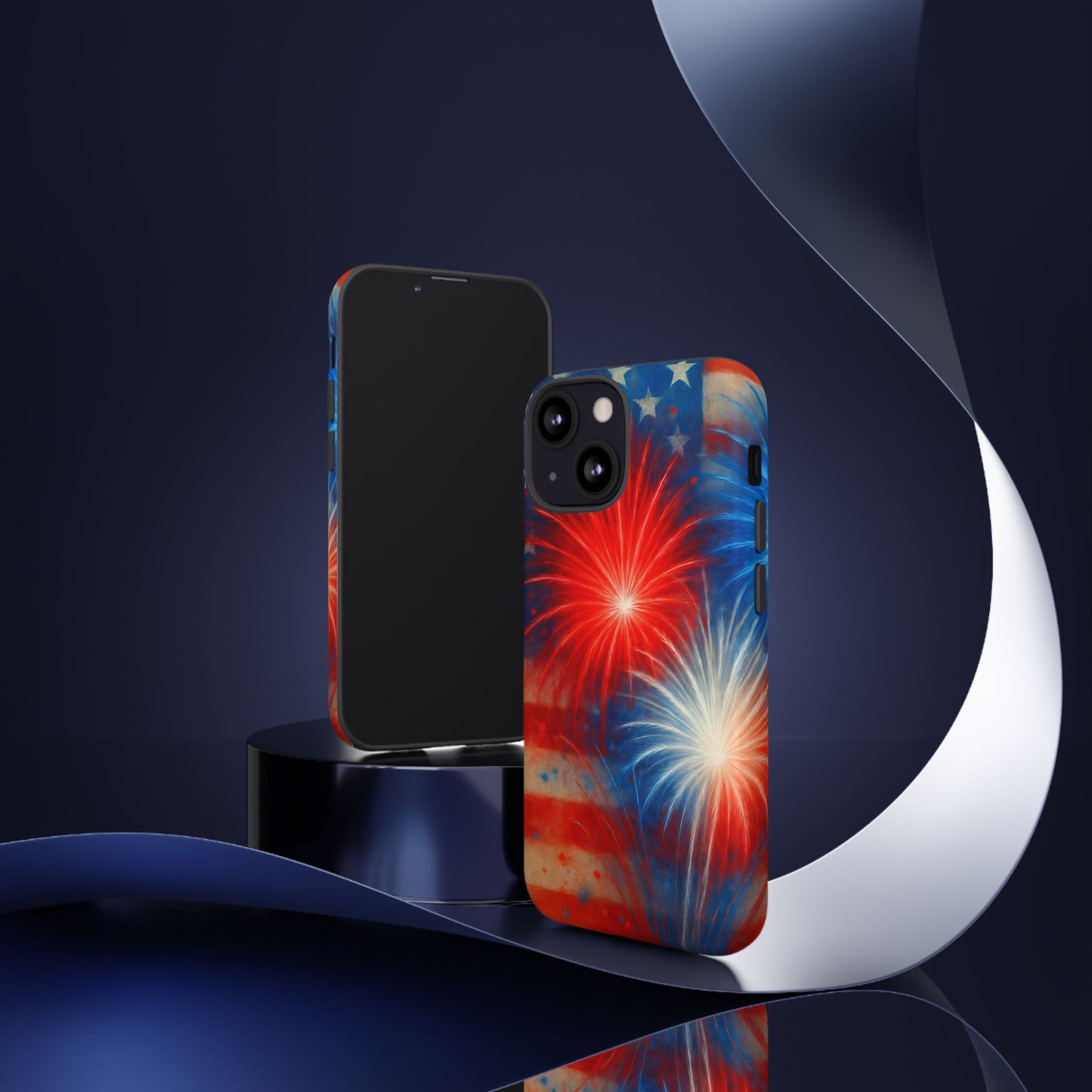 Patriotic Phone Case with Fireworks Design | Tough Cases, USA Holiday, Independence Day, Gift for Friends, Custom Cell Cover