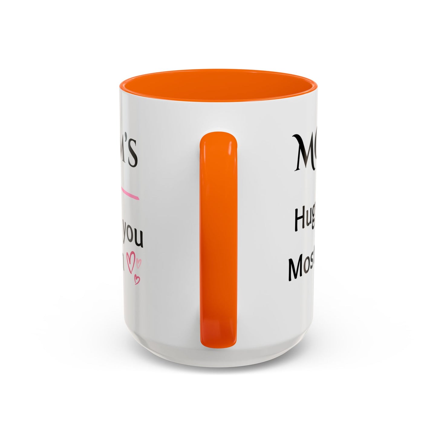 Cozy Accent Coffee Mug, 8 colors | Perfect Gift for Mom, saying, “Hugs solve most problems”, and a Thank you message face her!
