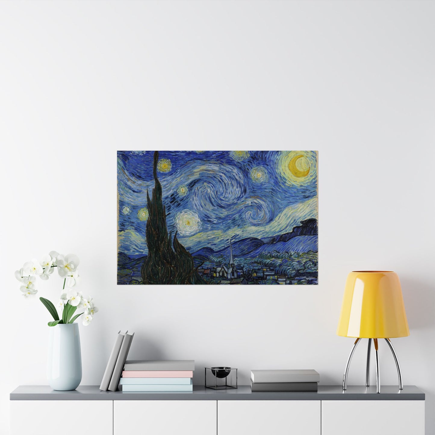 Satin Poster Only - Starry Night, Vincent Van Gogh