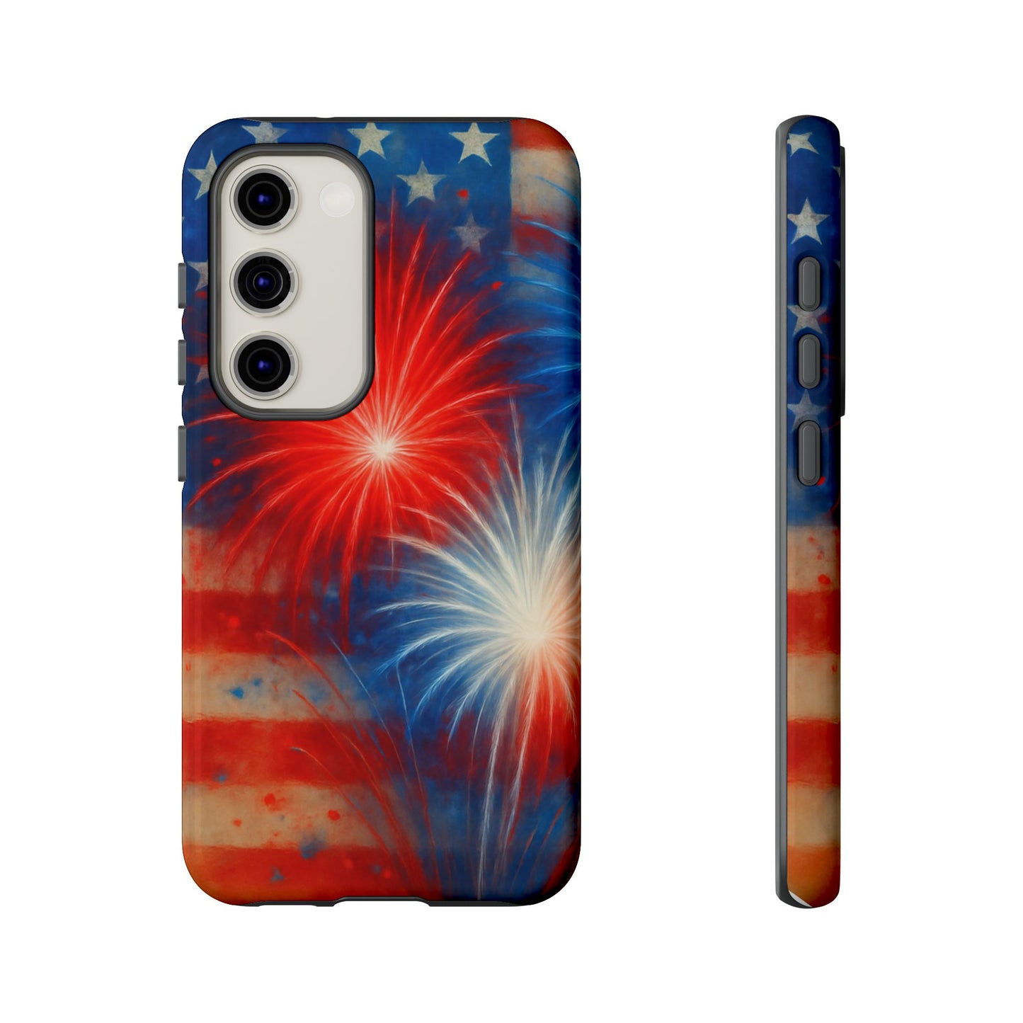 Patriotic Phone Case with Fireworks Design | Tough Cases, USA Holiday, Independence Day, Gift for Friends, Custom Cell Cover