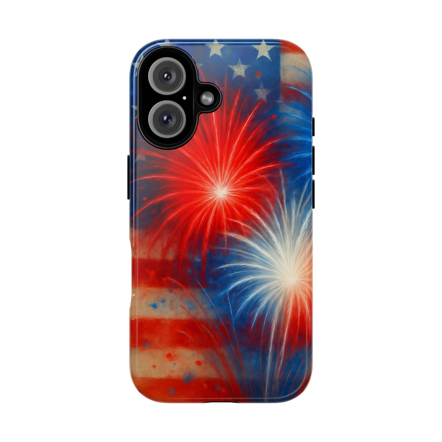 Patriotic Phone Case with Fireworks Design | Tough Cases, USA Holiday, Independence Day, Gift for Friends, Custom Cell Cover