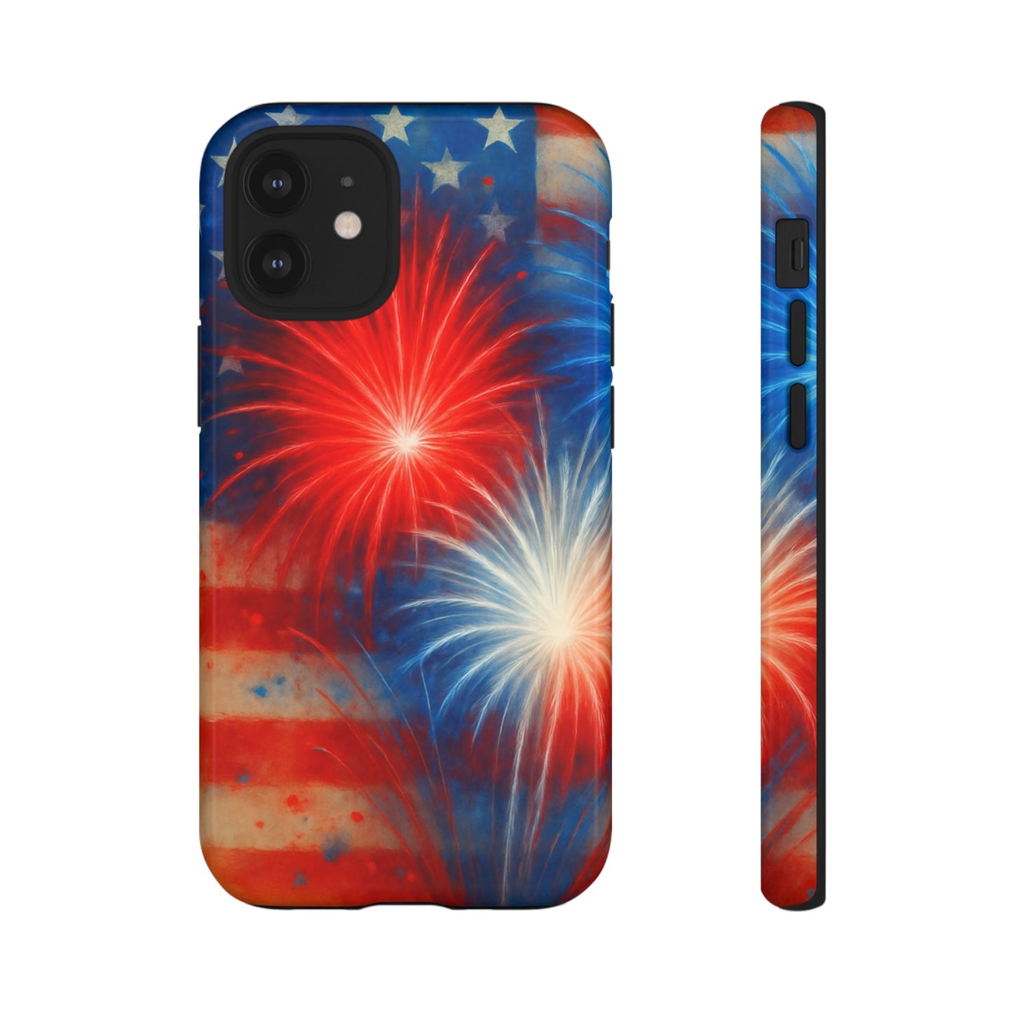 Patriotic Phone Case with Fireworks Design | Tough Cases, USA Holiday, Independence Day, Gift for Friends, Custom Cell Cover