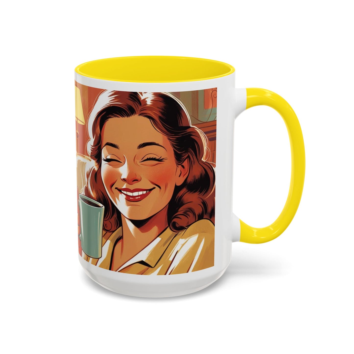 Cozy Accent Coffee Mug, 8 colors | Perfect Gift for Mom, saying, “This might be Wine .. or Coffee”, and saying Thank you facing her!