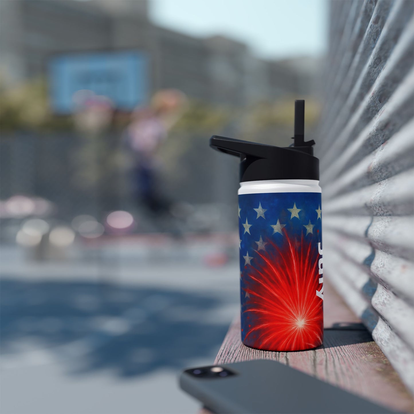 Patriotic Stainless Steel Water Bottle | 4th of July Essentials, Travel Mug, Summer BBQ Accessory, Gift for Him