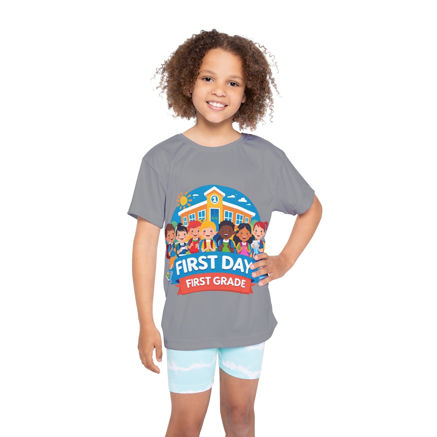 Kids Sports Jersey - First Day of First Grade, Youth Sports Top, Back to School Shirt, Fun Kids Apparel, Unique Gift for Boys and Girls