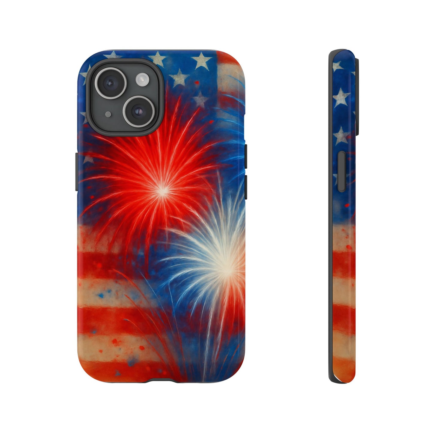 Patriotic Phone Case with Fireworks Design | Tough Cases, USA Holiday, Independence Day, Gift for Friends, Custom Cell Cover