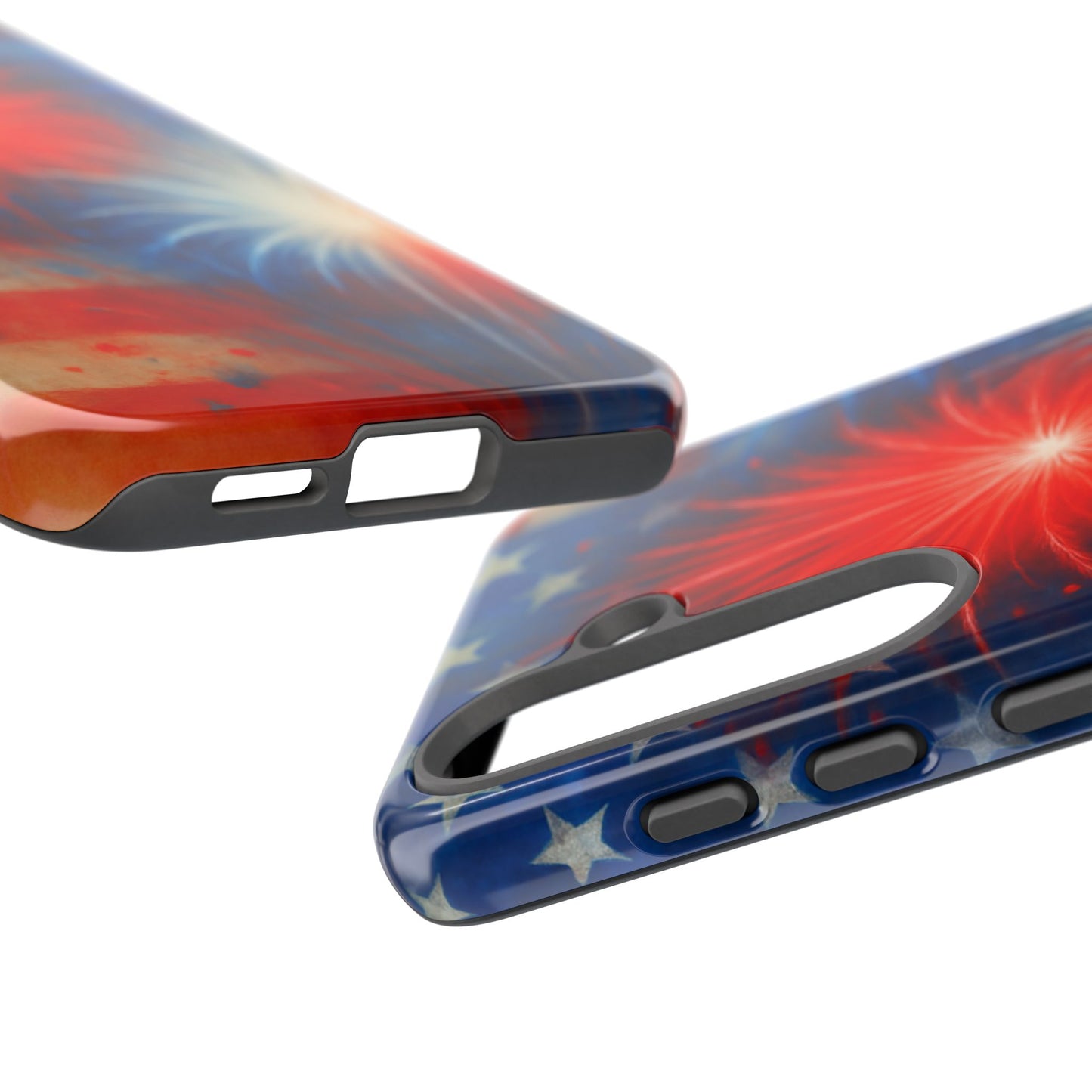 Patriotic Phone Case with Fireworks Design | Tough Cases, USA Holiday, Independence Day, Gift for Friends, Custom Cell Cover