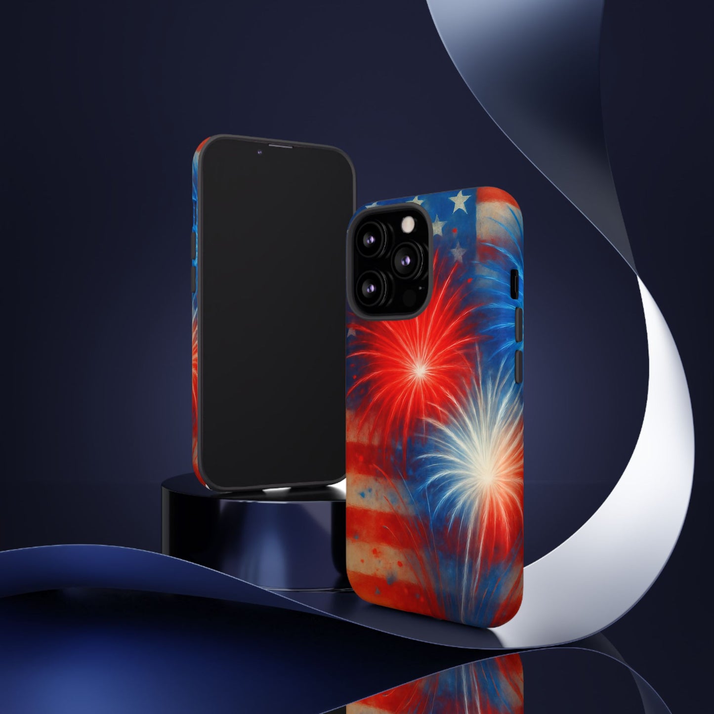 Patriotic Phone Case with Fireworks Design | Tough Cases, USA Holiday, Independence Day, Gift for Friends, Custom Cell Cover