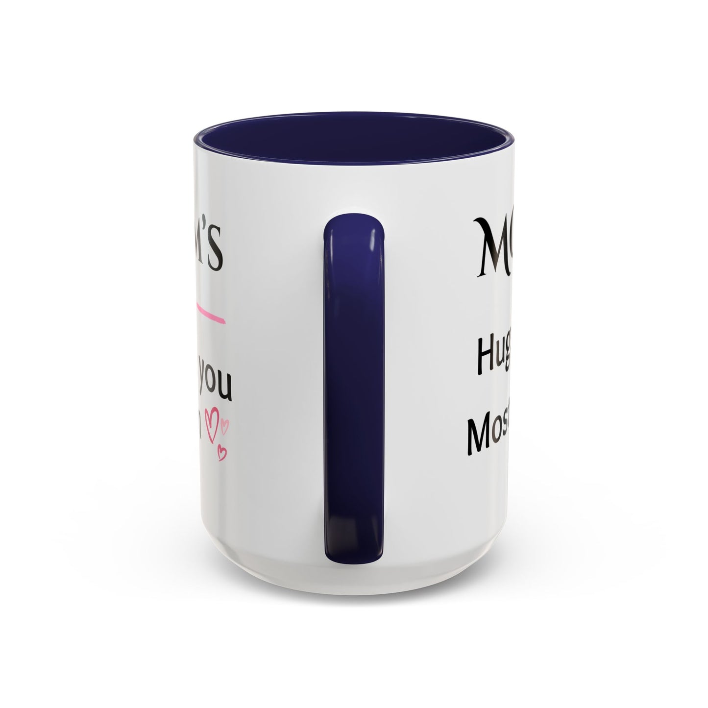 Cozy Accent Coffee Mug, 8 colors | Perfect Gift for Mom, saying, “Hugs solve most problems”, and a Thank you message face her!