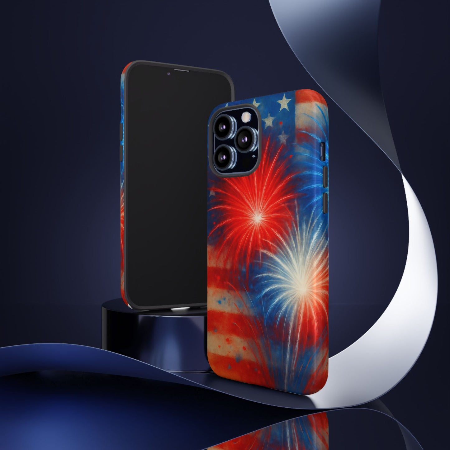 Patriotic Phone Case with Fireworks Design | Tough Cases, USA Holiday, Independence Day, Gift for Friends, Custom Cell Cover