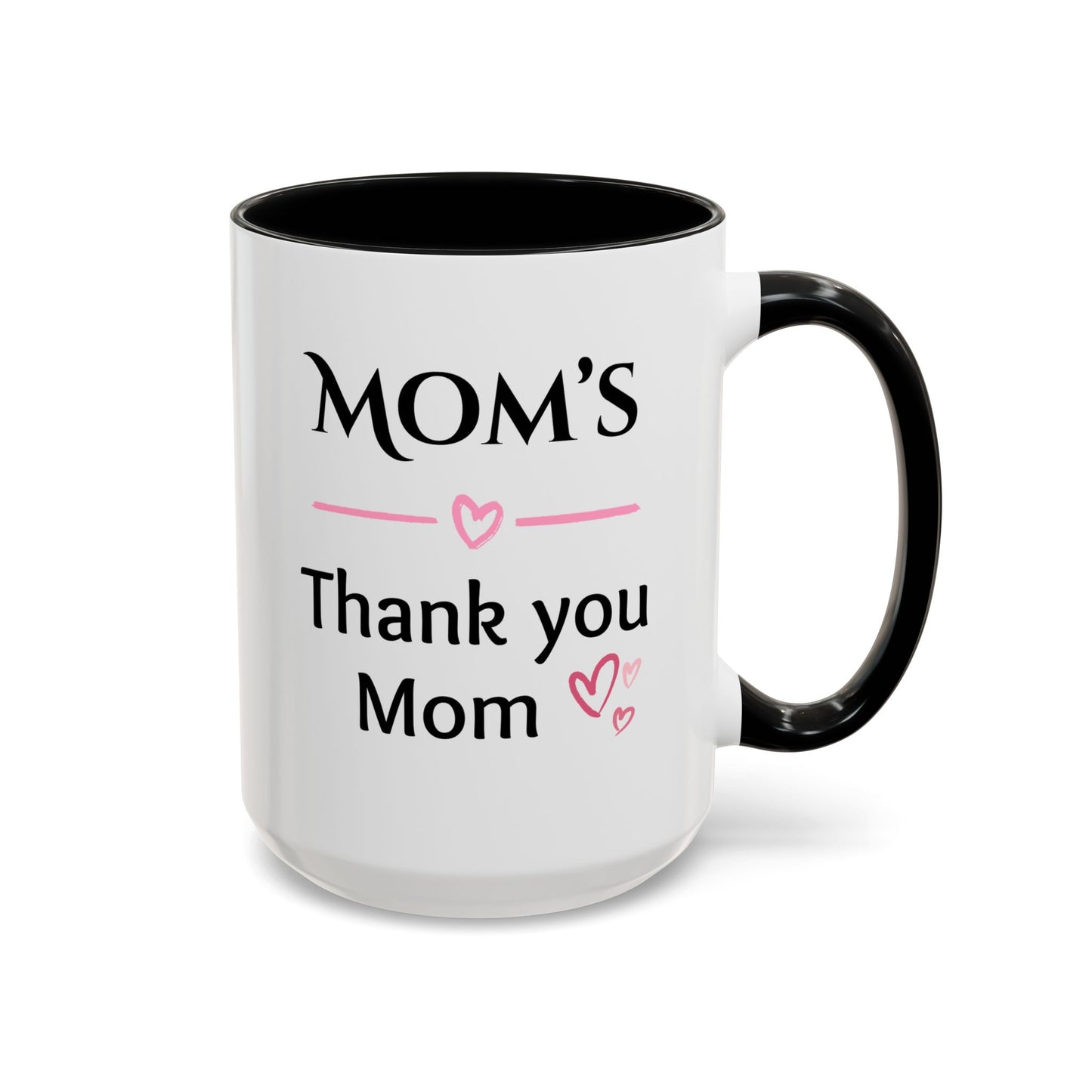 Cozy Accent Coffee Mug, 8 colors | Perfect Gift for Mom, saying, “Hugs solve most problems”, and a Thank you message face her!