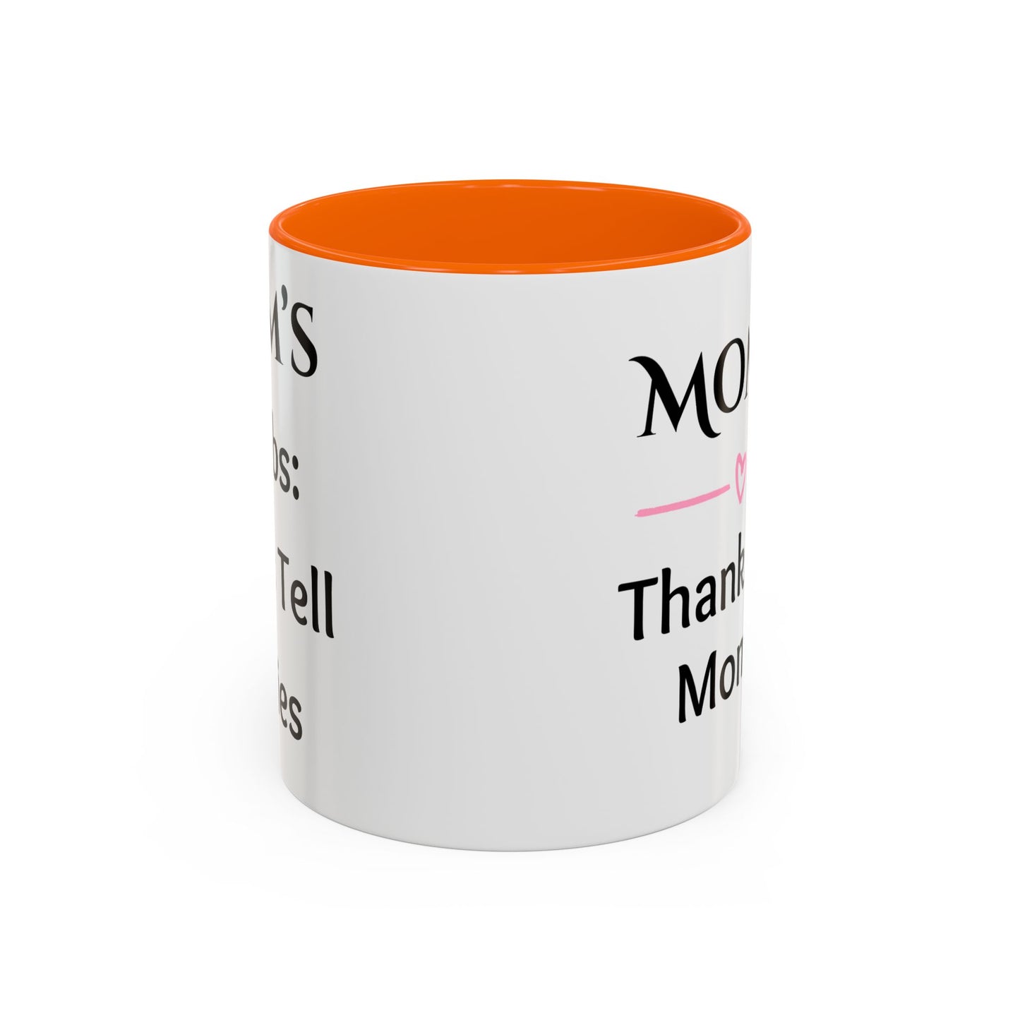 Cozy Accent Coffee Mug, 8 colors | Perfect Gift for Mom or Nurses, facing her it says, “Thank you Mom”