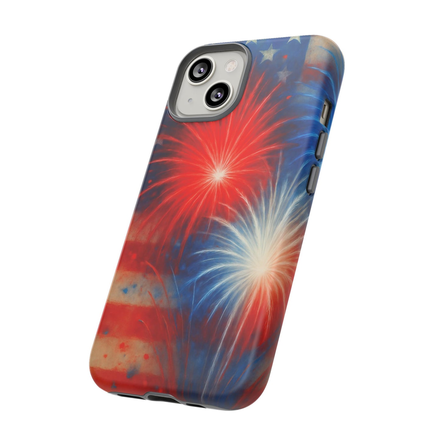 Patriotic Phone Case with Fireworks Design | Tough Cases, USA Holiday, Independence Day, Gift for Friends, Custom Cell Cover