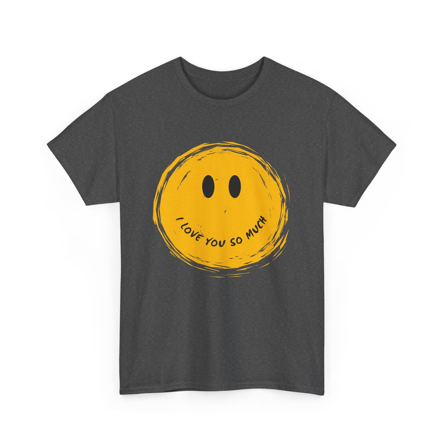 Sunny Smiley Face Remix Design Unisex Heavy Cotton Tee