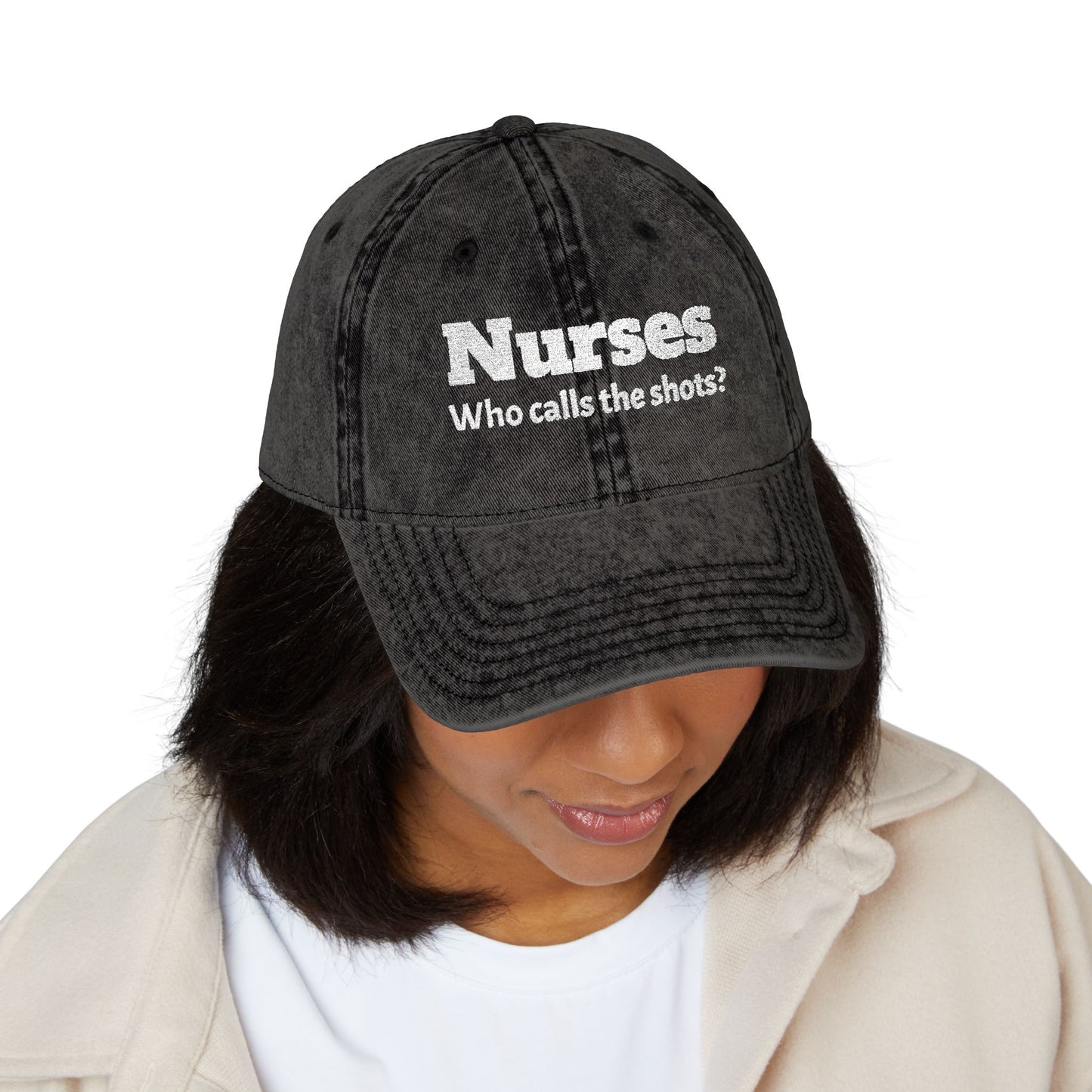 Embroidered "Nurses, Who Calls the Shots" Baseball Cap, Vintage Red Nurse Hat with "Mommy Hugs" on Back, RN Gift, Stylish Medical Headwear, Healthcare Worker Nurse Gift, Nursing Cap