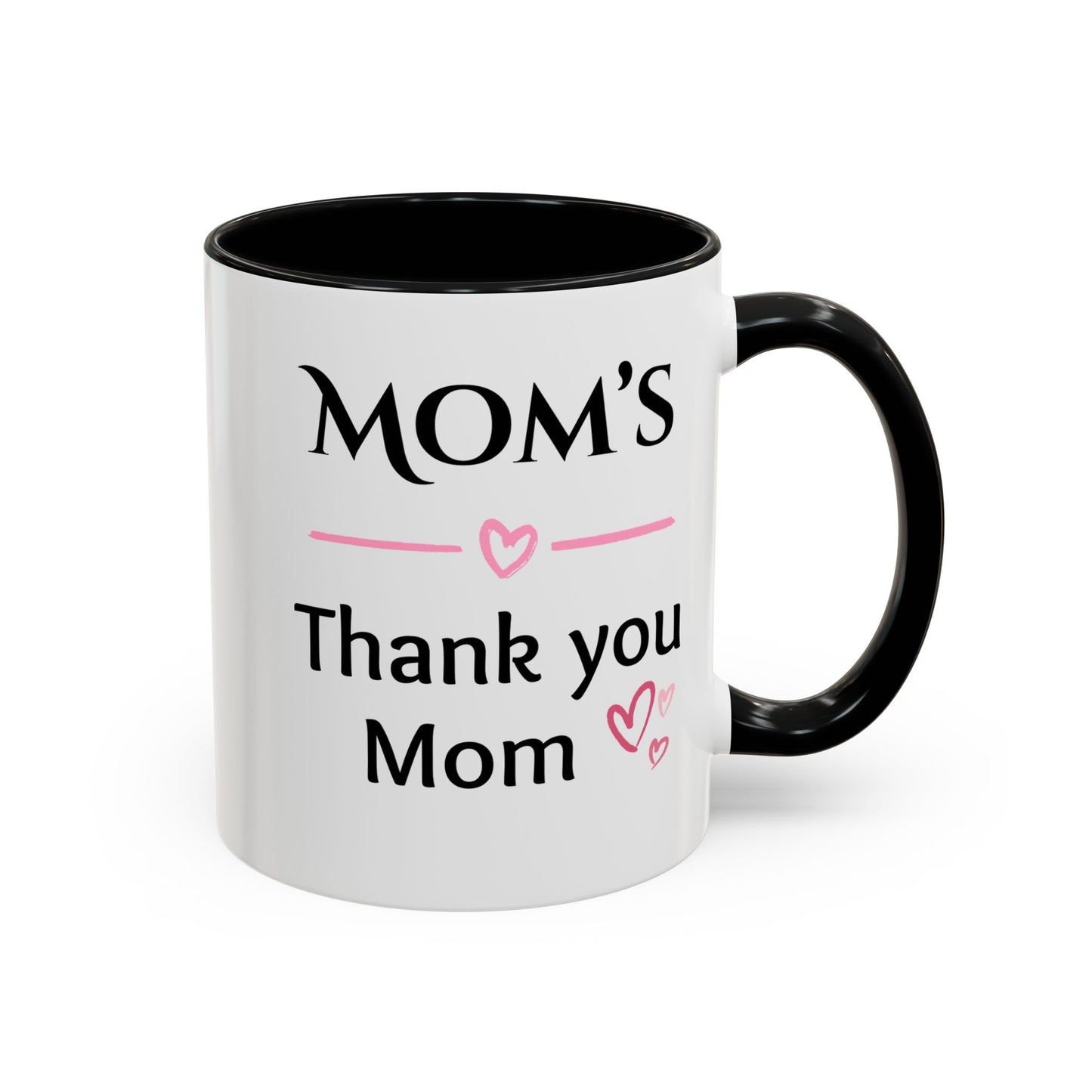 Cozy Accent Coffee Mug, 8 colors | Perfect Gift for Mom, saying, “Hugs solve most problems”, and a Thank you message face her!