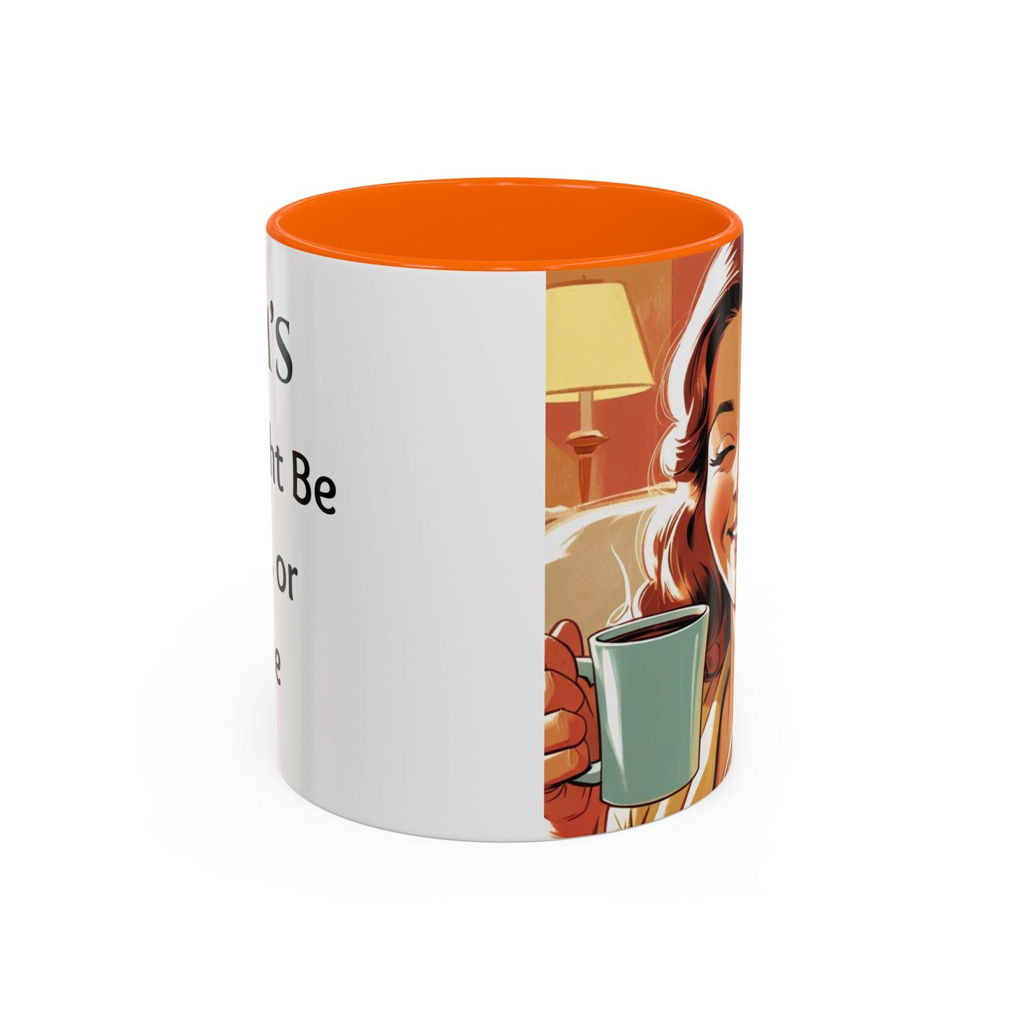 Cozy Accent Coffee Mug, 8 colors | Perfect Gift for Mom, saying, “This might be Wine .. or Coffee”, and saying Thank you facing her!
