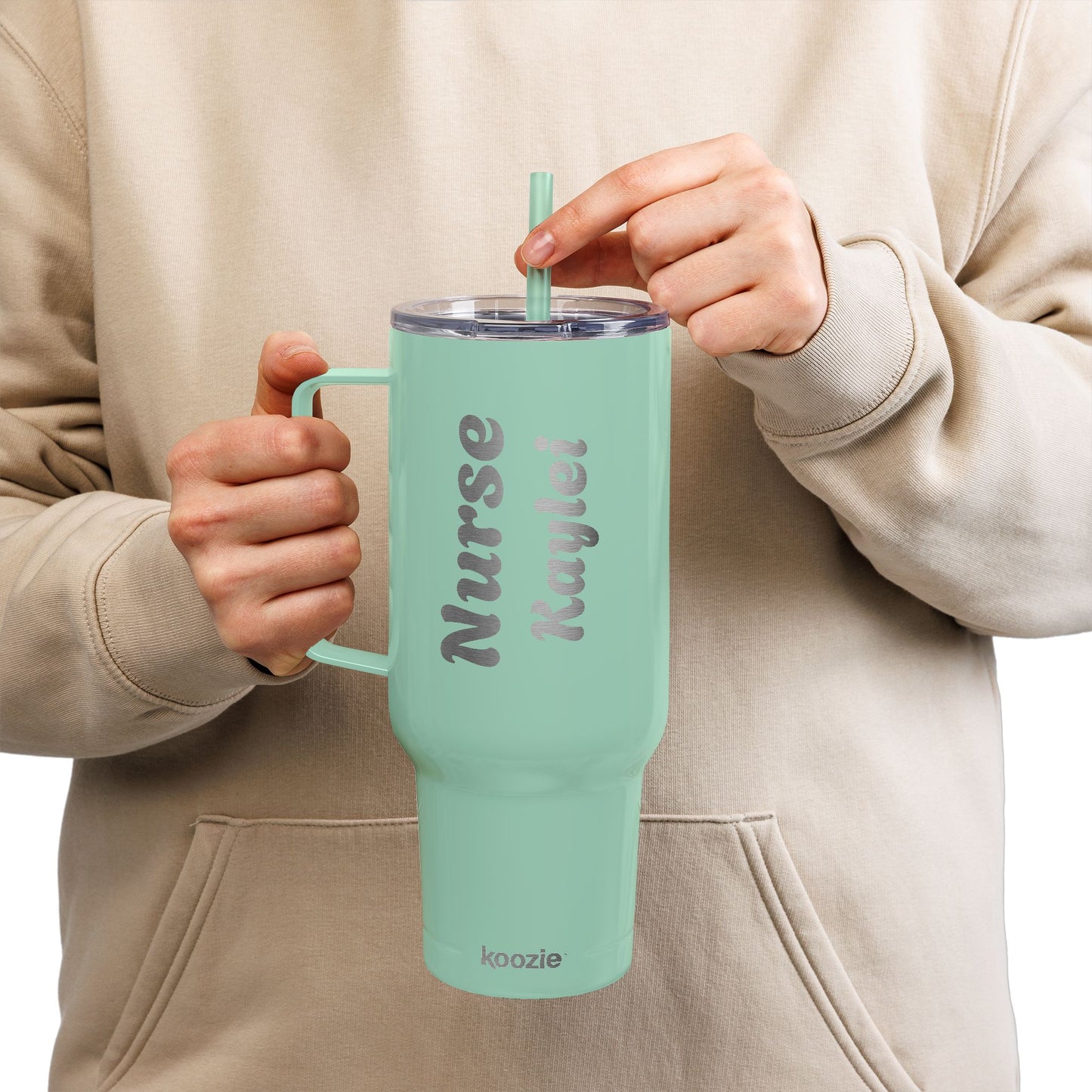 Personalized 40oz Insulated Tumbler for Nurses, Custom Engraved Drinkware, Gift for Healthcare Workers, Travel Mug for Hot/Cold Beverages, Custom Engraved Insulated Tumbler