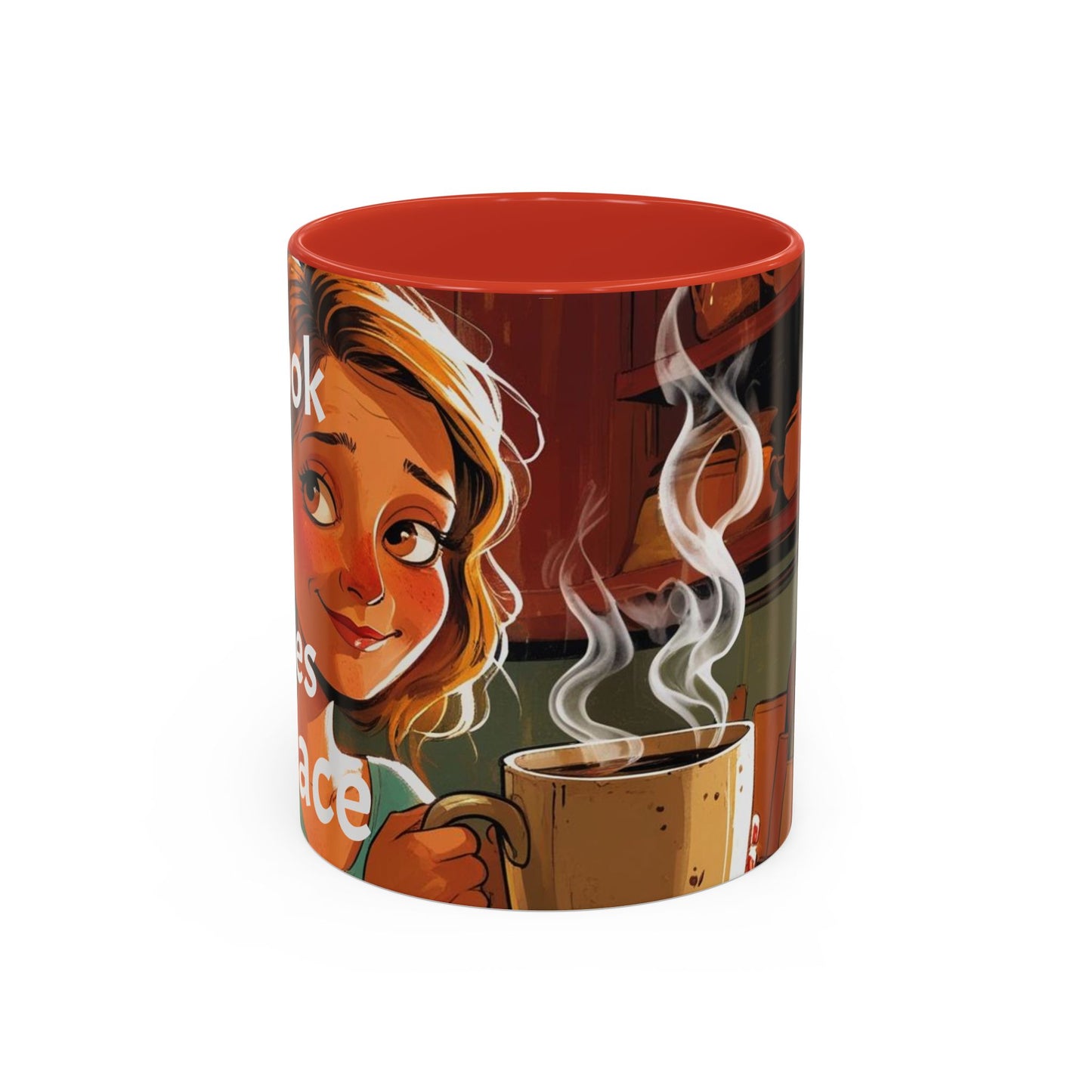 Cozy Accent Coffee Mug | Perfect for Home, Gift, saying, “That look, five minutes of peace”