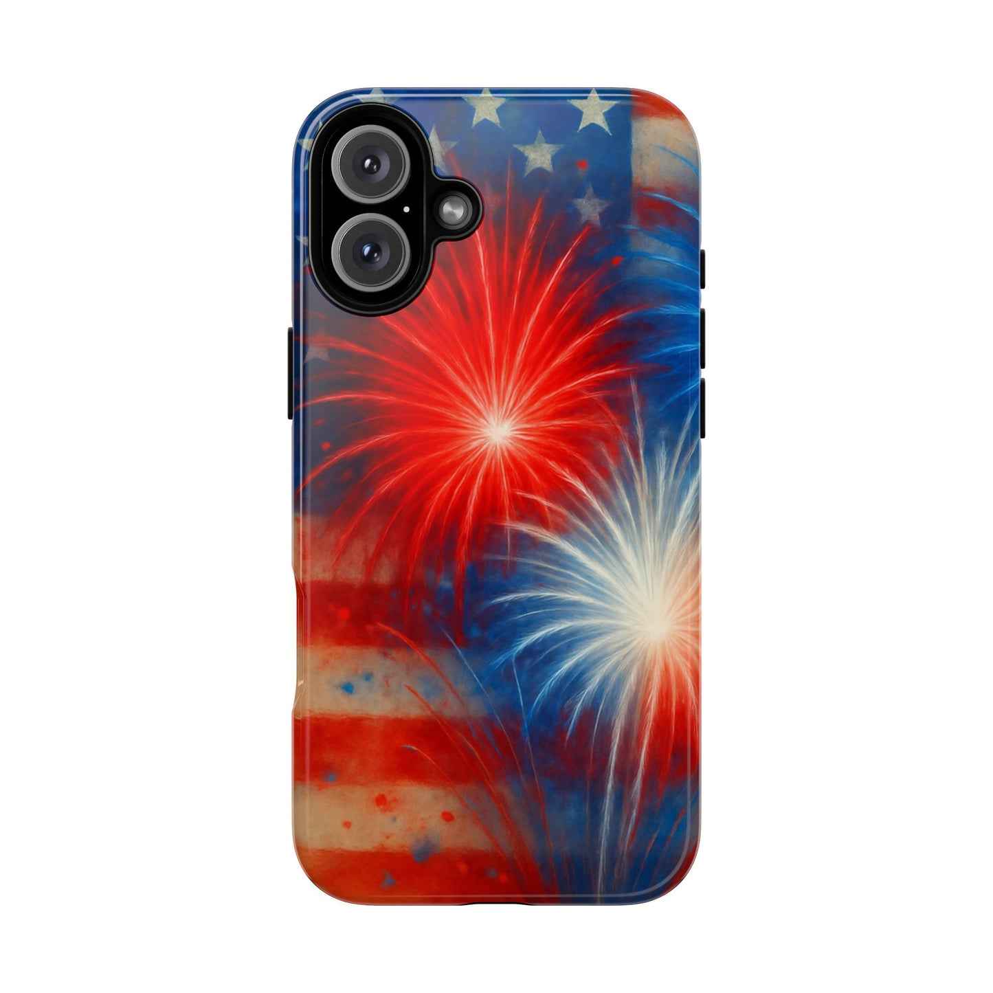 Patriotic Phone Case with Fireworks Design | Tough Cases, USA Holiday, Independence Day, Gift for Friends, Custom Cell Cover