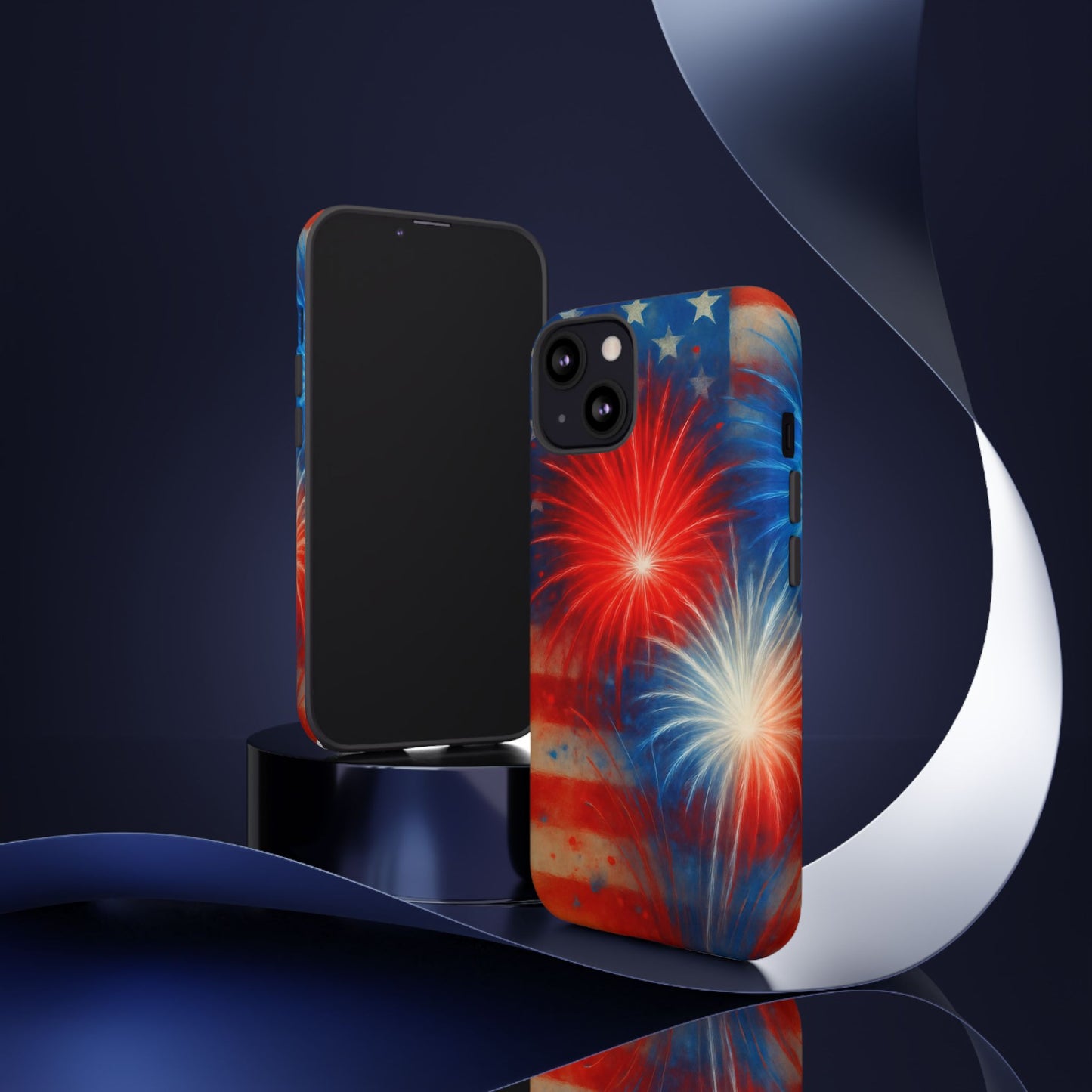 Patriotic Phone Case with Fireworks Design | Tough Cases, USA Holiday, Independence Day, Gift for Friends, Custom Cell Cover