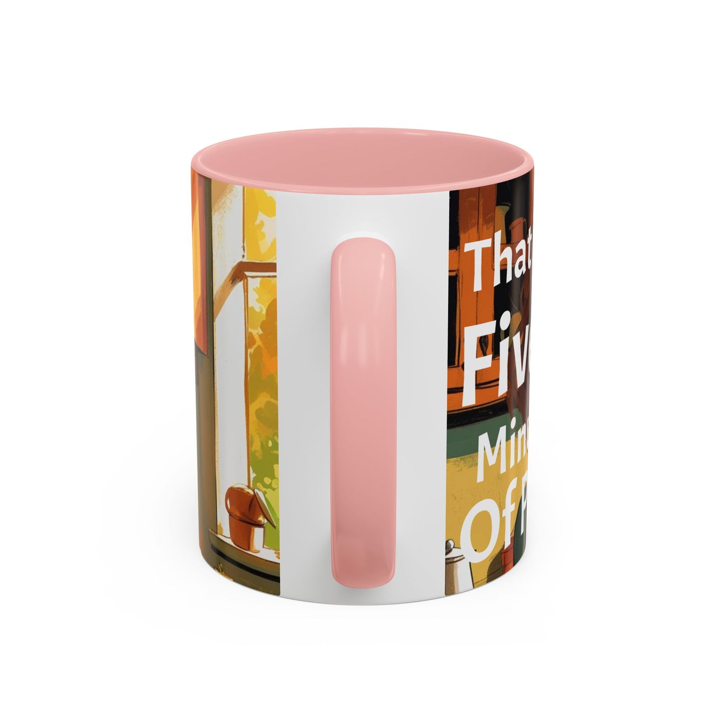 Cozy Accent Coffee Mug | Perfect for Home, Gift, saying, “That look, five minutes of peace”