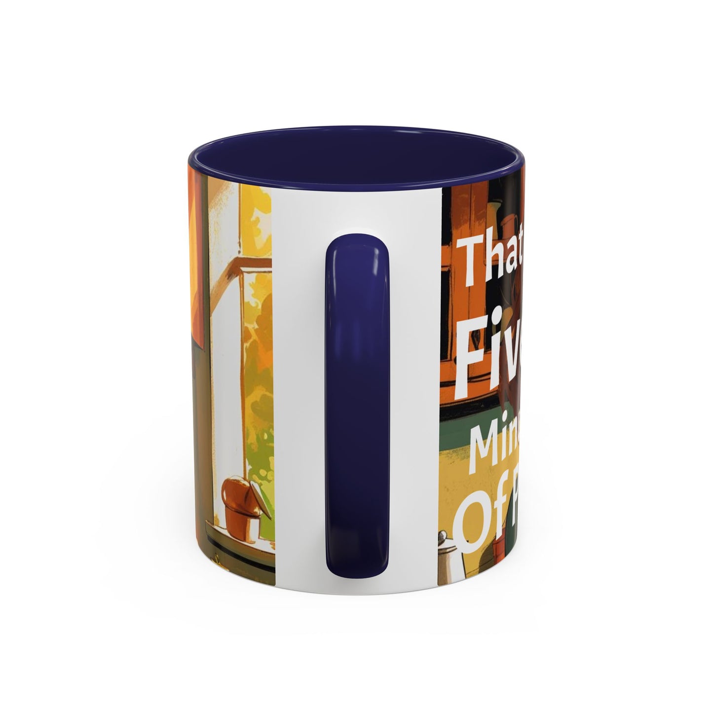 Cozy Accent Coffee Mug | Perfect for Home, Gift, saying, “That look, five minutes of peace”