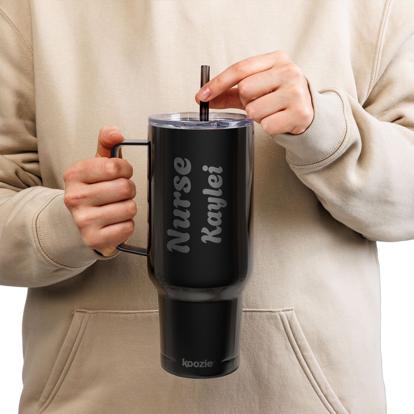 Personalized 40oz Insulated Tumbler for Nurses, Custom Engraved Drinkware, Gift for Healthcare Workers, Travel Mug for Hot/Cold Beverages, Custom Engraved Insulated Tumbler