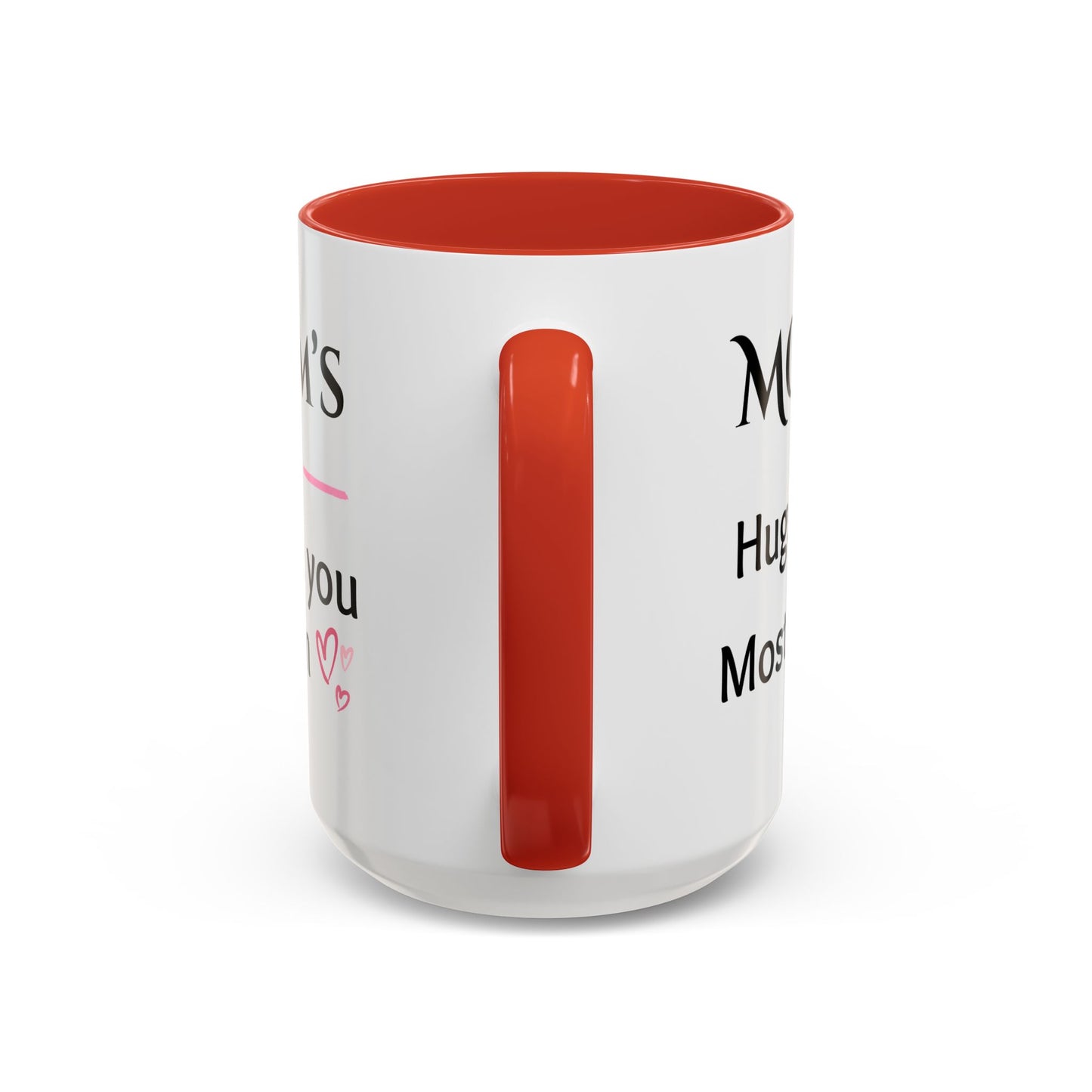 Cozy Accent Coffee Mug, 8 colors | Perfect Gift for Mom, saying, “Hugs solve most problems”, and a Thank you message face her!