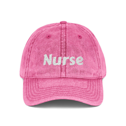 Embroidered Vintage Nurse Baseball Style Cap - Stylish Embroidered Hat for Healthcare Workers, Gifts for Nurses, Medical Team Accessories