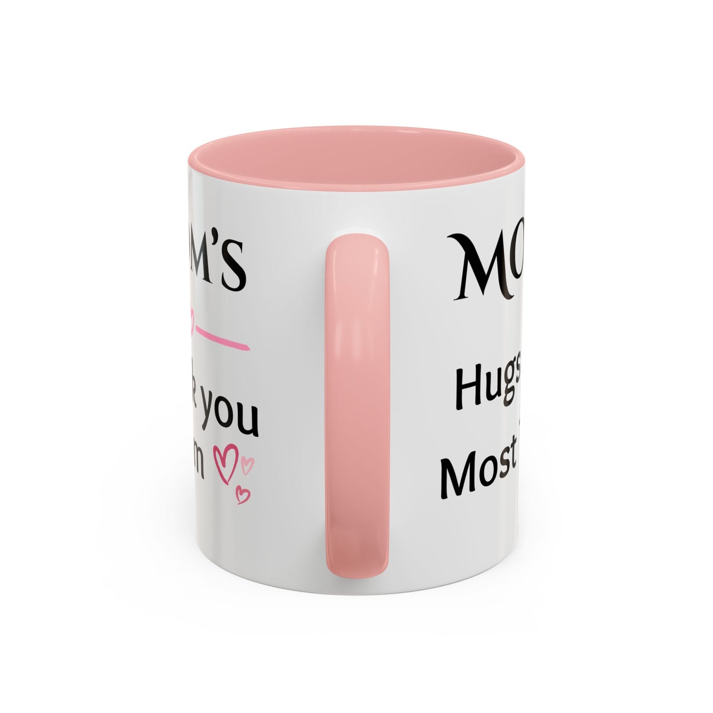 Cozy Accent Coffee Mug, 8 colors | Perfect Gift for Mom, saying, “Hugs solve most problems”, and a Thank you message face her!