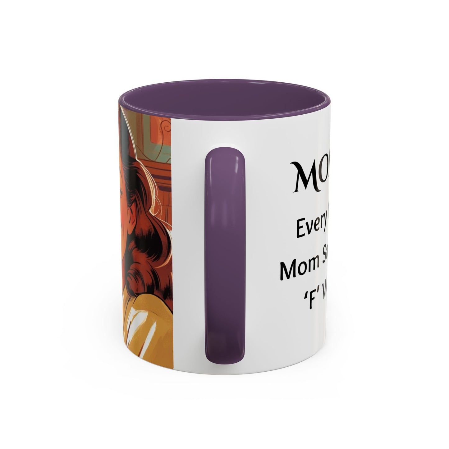 Cozy Accent Coffee Mug, 8 colors | Perfect for Home, Gift, saying, “Every great mom says the F word”