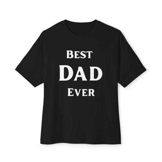 Oversized Black Tee Classic Best Dad Ever Shirt - Father's Day Gift Idea