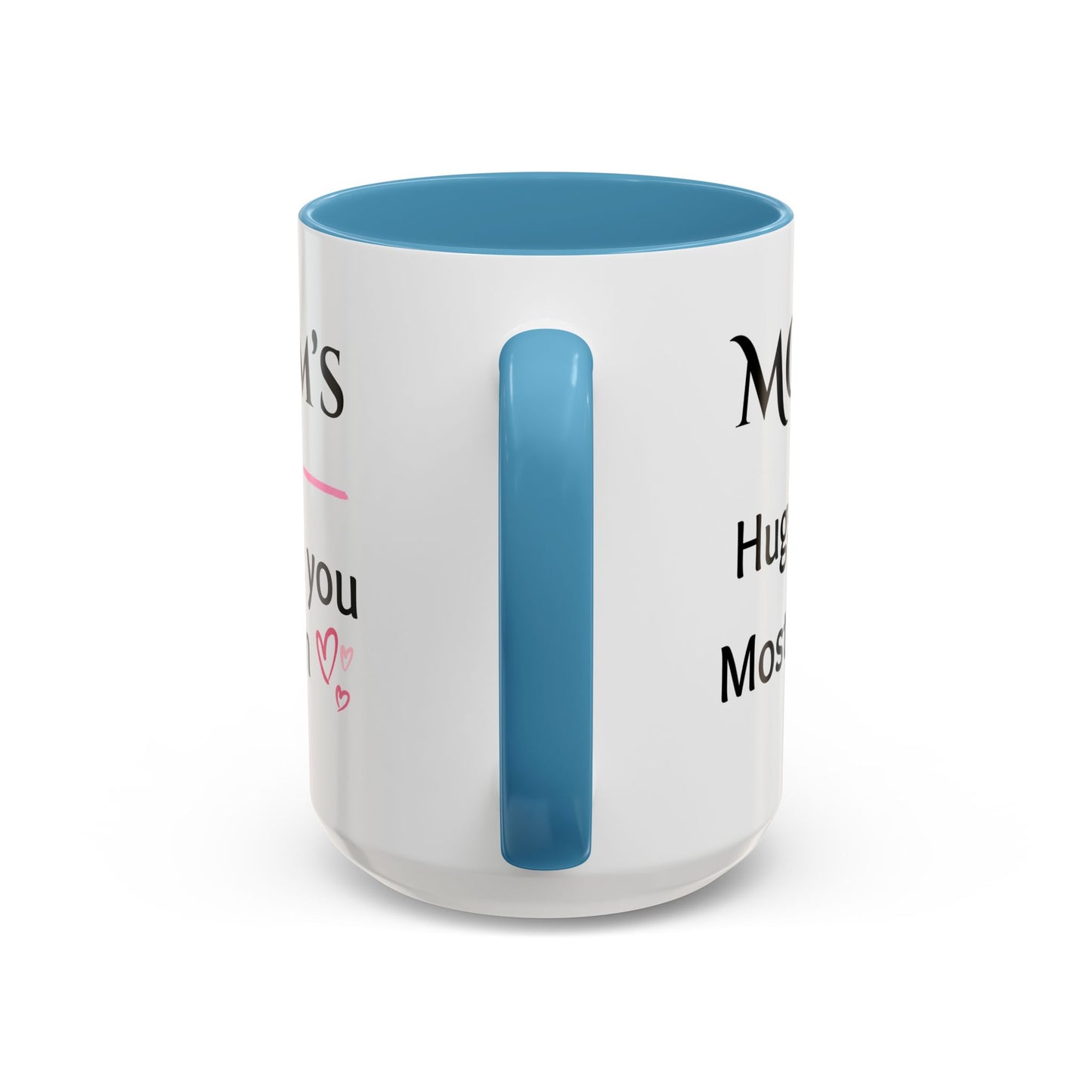 Cozy Accent Coffee Mug, 8 colors | Perfect Gift for Mom, saying, “Hugs solve most problems”, and a Thank you message face her!