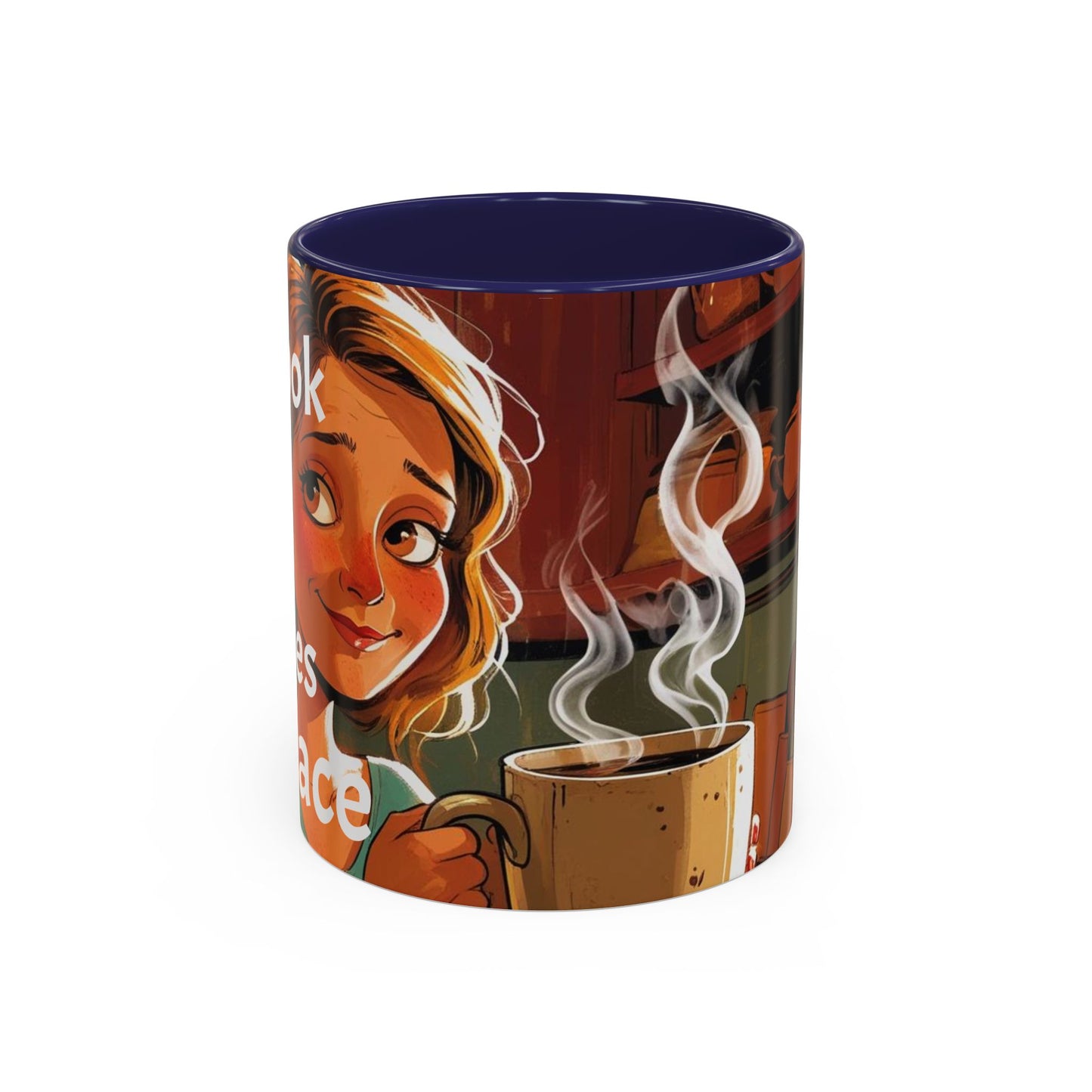 Cozy Accent Coffee Mug | Perfect for Home, Gift, saying, “That look, five minutes of peace”