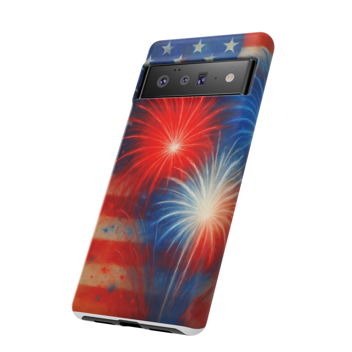 Patriotic Phone Case with Fireworks Design | Tough Cases, USA Holiday, Independence Day, Gift for Friends, Custom Cell Cover